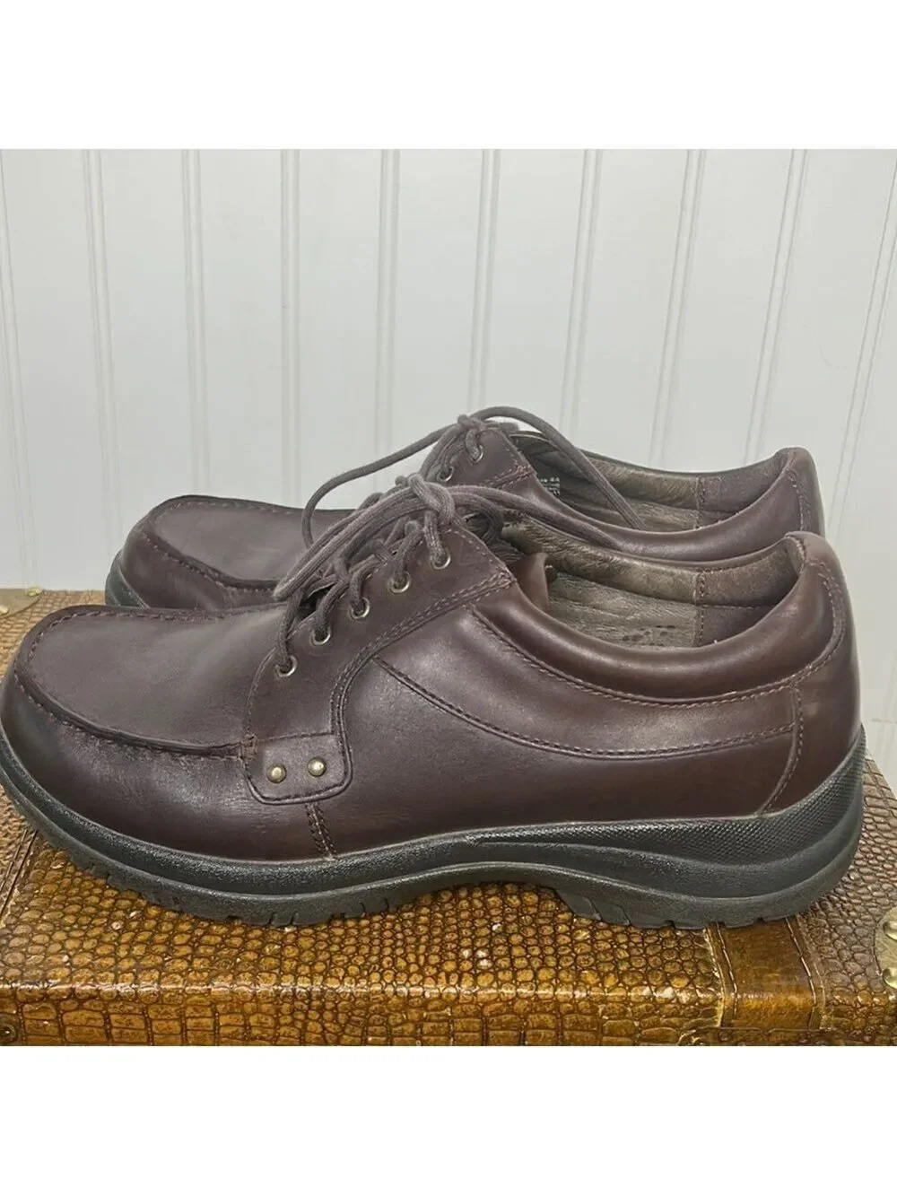 Dansko Wyatt Mens Mocha Brown Leather Oxford Size 10.5 or EU44